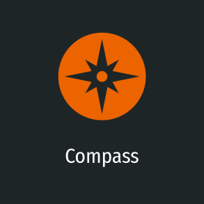 DVISION hat in der EXPLORER-Ansicht einen Kompass integriert. ICON Compass