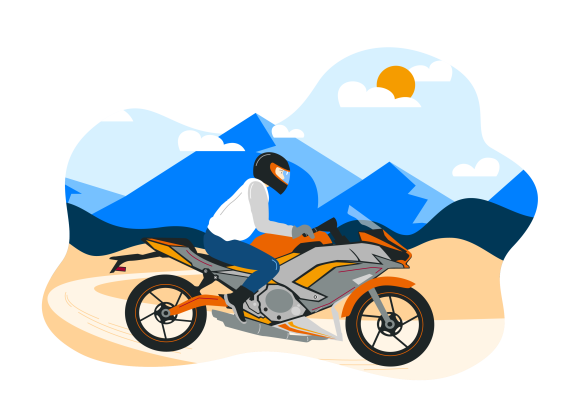 Die NAVIGATOR-Ansicht des DVISION Head-Up Displays zeigt Motorradfahrern detaillierte Navigationsinformationen an. Durch die NAVIGATOR-Ansicht kann DVISION Motorradfahrer souverän durch unbekannte Gebiete leiten.